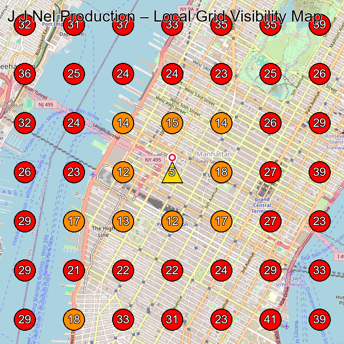 J J Nel Production GeoGrid visibility map for Clothes And Fabric Manufacturer in Floor 6
